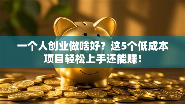 一个人创业做啥好？这5个低成本项目轻松上手还能赚！
