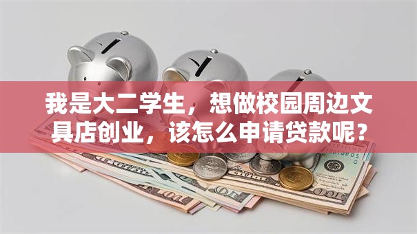 我是大二学生，想做校园周边文具店创业，该怎么申请贷款呢？