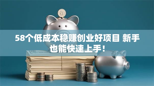 58个低成本稳赚创业好项目 新手也能快速上手！