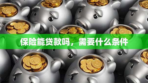保险能贷款吗，需要什么条件
