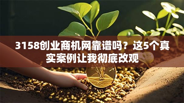 3158创业商机网靠谱吗？这5个真实案例让我彻底改观