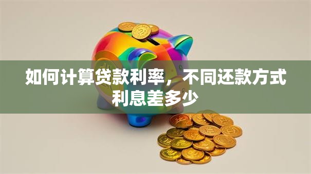 如何计算贷款利率，不同还款方式利息差多少