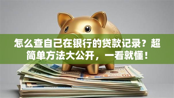 怎么查自己在银行的贷款记录？超简单方法大公开，一看就懂！
