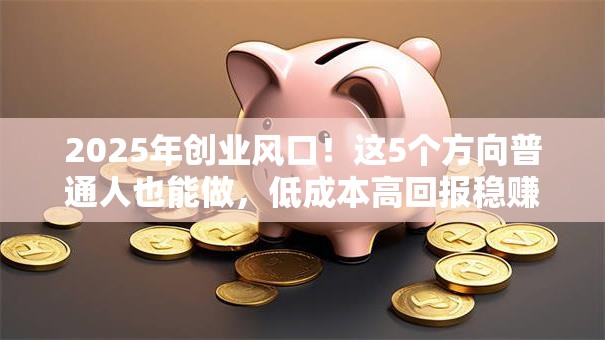 2025年创业风口！这5个方向普通人也能做，低成本高回报稳赚不赔