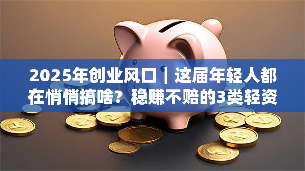 2025年创业风口｜这届年轻人都在悄悄搞啥？稳赚不赔的3类轻资产项目
