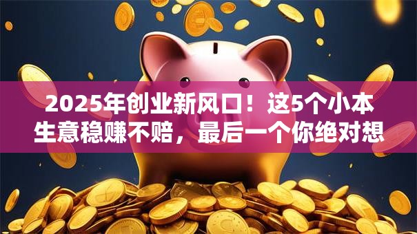 2025年创业新风口！这5个小本生意稳赚不赔，最后一个你绝对想不到