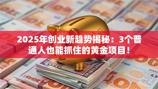 2025年创业新趋势揭秘：3个普通人也能抓住的黄金项目！