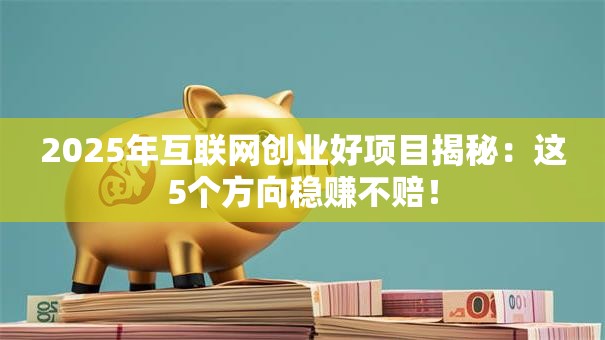 2025年互联网创业好项目揭秘：这5个方向稳赚不赔！