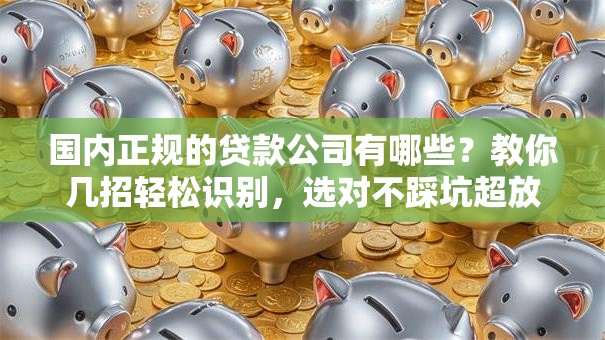 国内正规的贷款公司有哪些？教你几招轻松识别，选对不踩坑超放心！