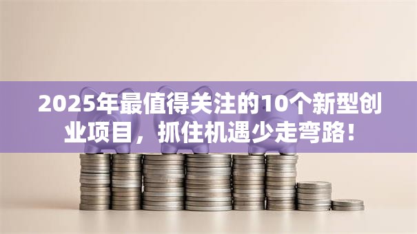 2025年最值得关注的10个新型创业项目，抓住机遇少走弯路！