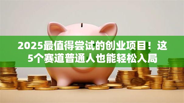 2025最值得尝试的创业项目！这5个赛道普通人也能轻松入局