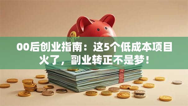 00后创业指南：这5个低成本项目火了，副业转正不是梦！