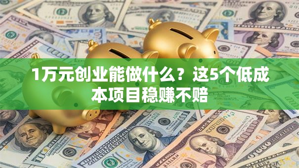 1万元创业能做什么？这5个低成本项目稳赚不赔