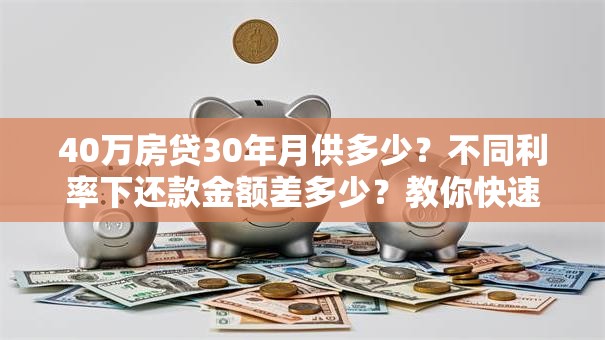 40万房贷30年月供多少？不同利率下还款金额差多少？教你快速算清，别再糊涂还