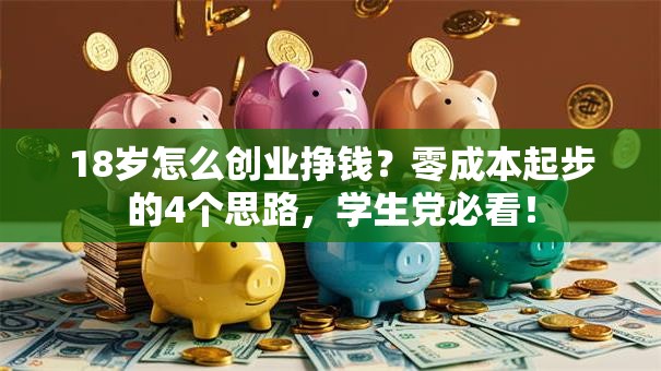 18岁怎么创业挣钱？零成本起步的4个思路，学生党必看！