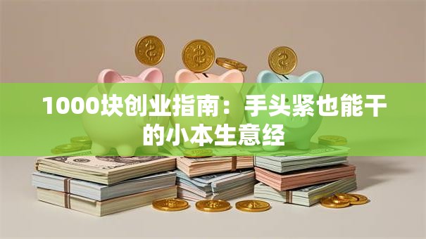 1000块创业指南：手头紧也能干的小本生意经