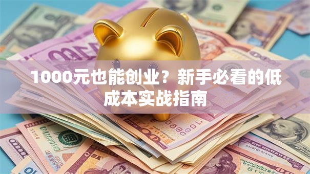 1000元也能创业？新手必看的低成本实战指南