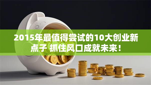 2015年最值得尝试的10大创业新点子 抓住风口成就未来！