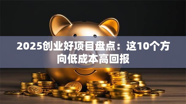 2025创业好项目盘点：这10个方向低成本高回报