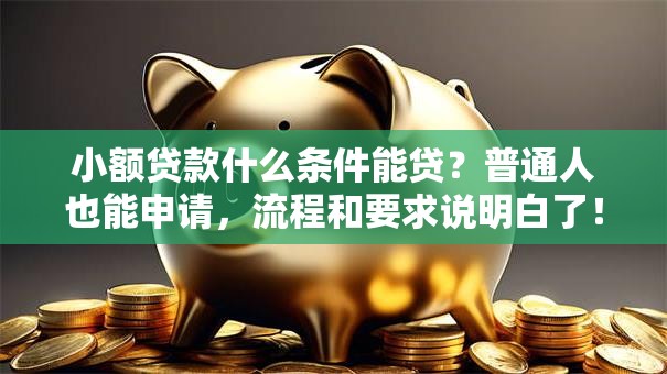 小额贷款什么条件能贷？普通人也能申请，流程和要求说明白了！