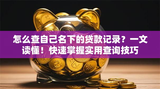怎么查自己名下的贷款记录？一文读懂！快速掌握实用查询技巧