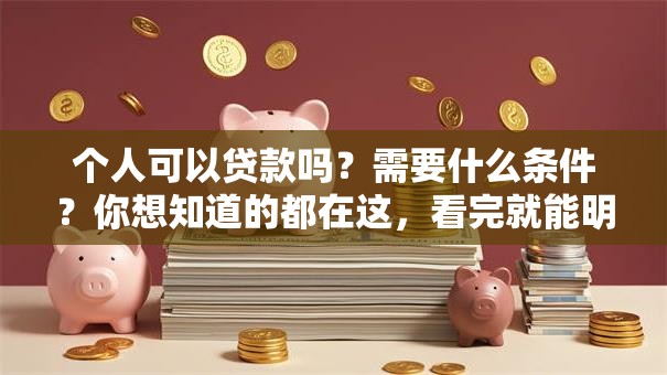 个人可以贷款吗？需要什么条件？你想知道的都在这，看完就能明白！