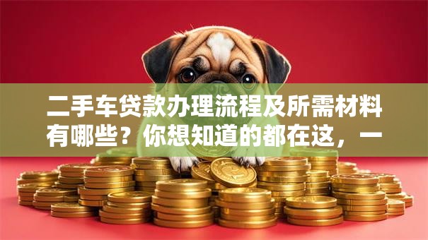 二手车贷款办理流程及所需材料有哪些？你想知道的都在这，一文看懂不踩坑