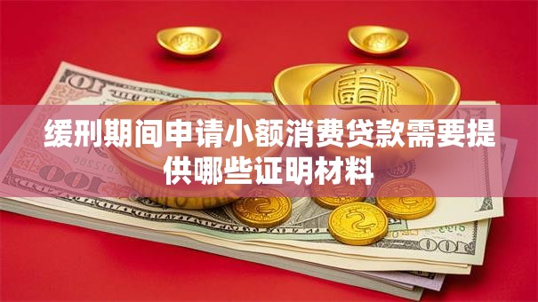 缓刑期间申请小额消费贷款需要提供哪些证明材料
