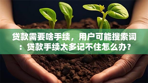贷款需要啥手续，用户可能搜索词：贷款手续太多记不住怎么办？