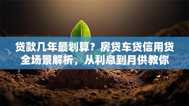 贷款几年最划算？房贷车贷信用贷全场景解析，从利息到月供教你选对年限
