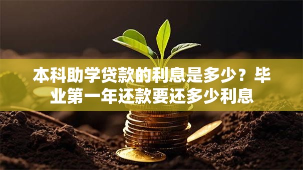 本科助学贷款的利息是多少？毕业第一年还款要还多少利息