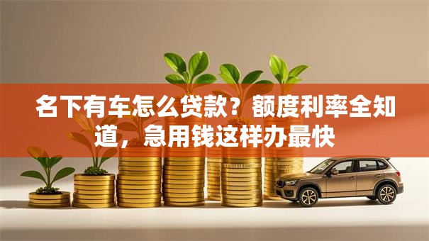 名下有车怎么贷款？额度利率全知道，急用钱这样办最快