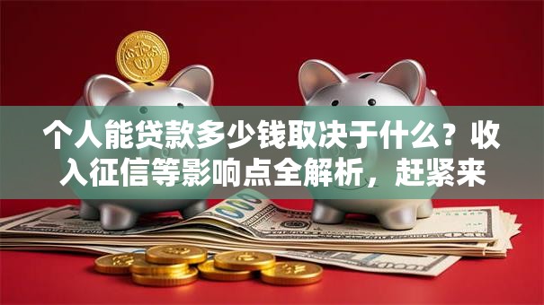 个人能贷款多少钱取决于什么？收入征信等影响点全解析，赶紧来看