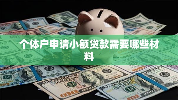 个体户申请小额贷款需要哪些材料