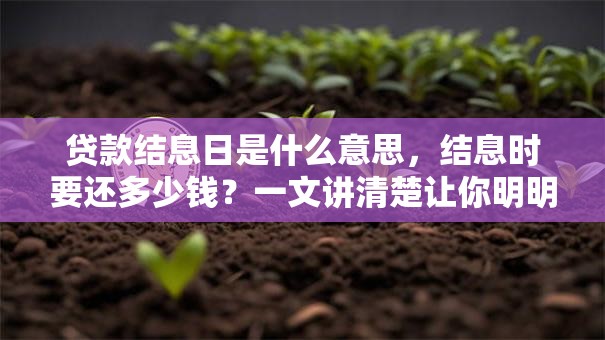 贷款结息日是什么意思，结息时要还多少钱？一文讲清楚让你明明白白
