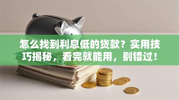 怎么找到利息低的贷款？实用技巧揭秘，看完就能用，别错过！