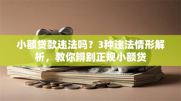 小额贷款违法吗？3种违法情形解析，教你辨别正规小额贷