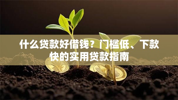 什么贷款好借钱？门槛低、下款快的实用贷款指南