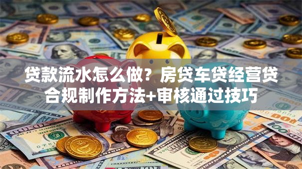 贷款流水怎么做？房贷车贷经营贷合规制作方法+审核通过技巧