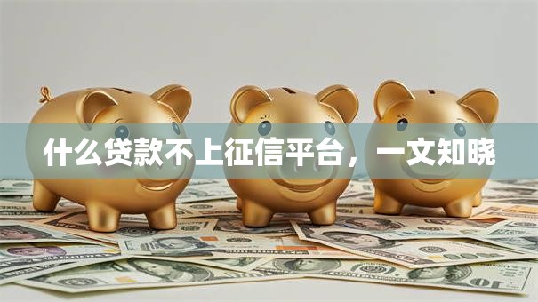 什么贷款不上征信平台，一文知晓