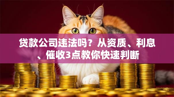 贷款公司违法吗？从资质、利息、催收3点教你快速判断