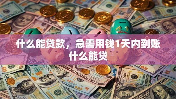 什么能贷款，急需用钱1天内到账什么能贷