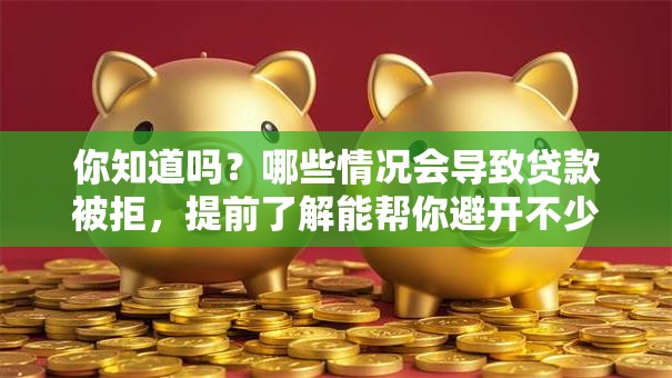 你知道吗？哪些情况会导致贷款被拒，提前了解能帮你避开不少麻烦，快来看这份详细说明