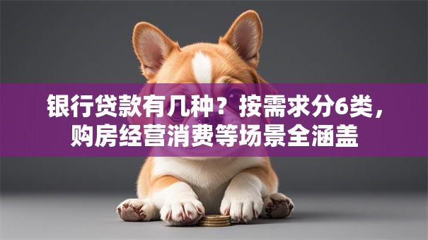 银行贷款有几种？按需求分6类，购房经营消费等场景全涵盖