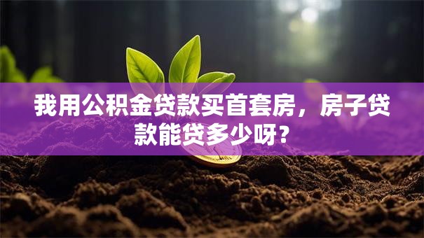 我用公积金贷款买首套房，房子贷款能贷多少呀？