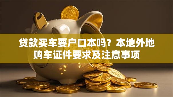贷款买车要户口本吗？本地外地购车证件要求及注意事项