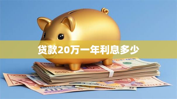贷款20万一年利息多少