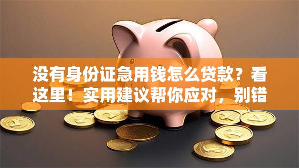 没有身份证急用钱怎么贷款？看这里！实用建议帮你应对，别错过