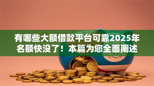有哪些大额借款平台可靠2025年名额快没了！本篇为您全面阐述！