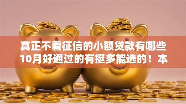 真正不看征信的小额贷款有哪些10月好通过的有挺多能选的！本文深入品评这五个借款口子！
